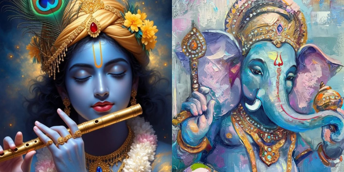 Krishna & Ganesha