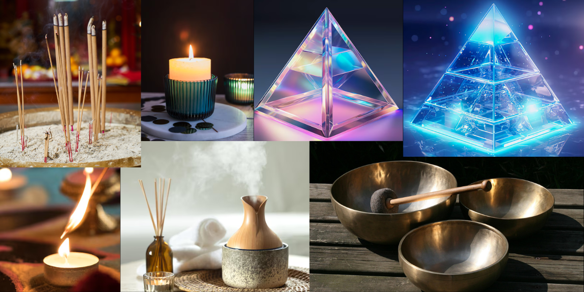 candles & pyramids